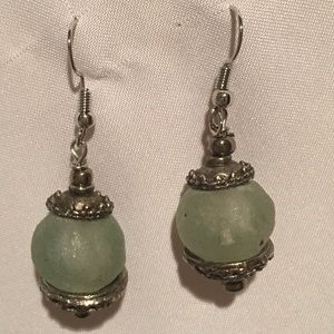 Dangle earrings made from reclaimed pieces